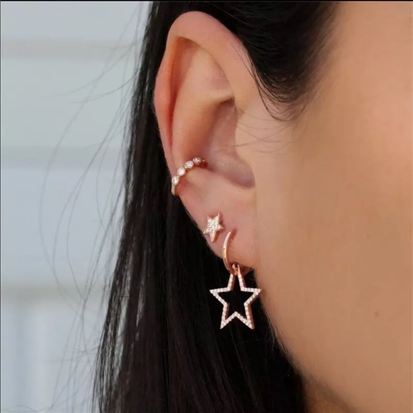 Jewelry - • Danna • 3 Pc. Star Earrings + Cuff Set